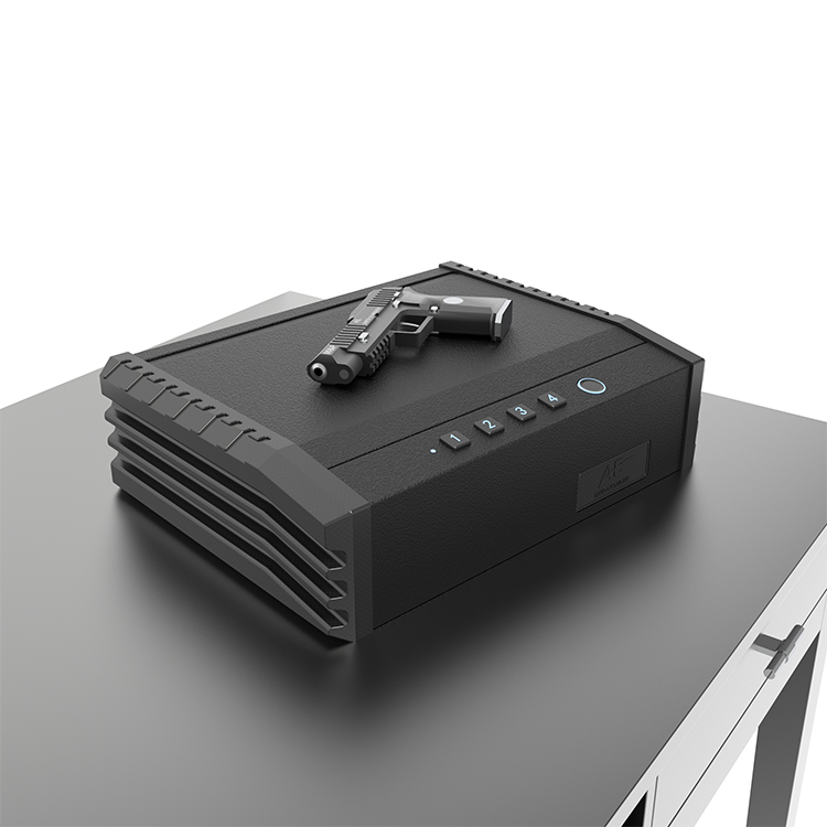 PS0110 Seif pentru pistol biometric cu intrare de sus cu 2 pistoale